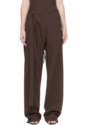 Ottolinger Brown Signature Wrap Suit Pants