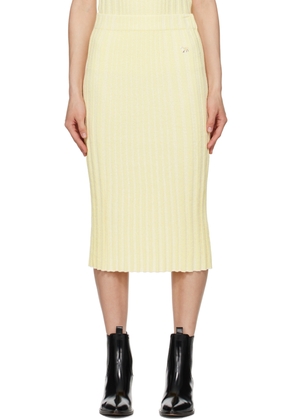 Maison Kitsuné Yellow Baby Fox Midi Skirt