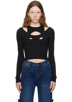 WYNN HAMLYN Black Derry Long Sleeve T-Shirt