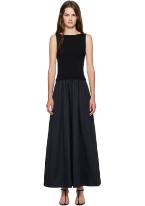 St. Agni Black Bateau Cutout Dress