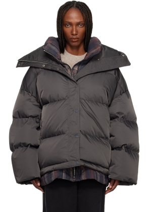 Acne Studios Gray Oversized Puffer Down Jacket