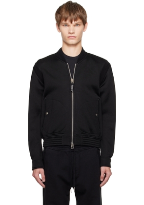 TOM FORD Black Cotton Viscose Bomber Jacket