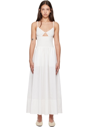 St. Agni White Knit Cami Midi Dress