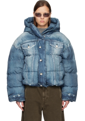 Acne Studios Blue Oversized Puffer Down Jacket