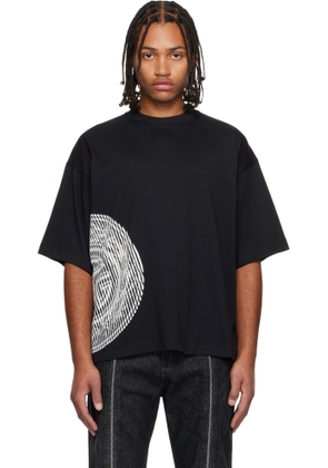 Jean Paul Gaultier Black 'JPG' Laurier Stamp T-shirt