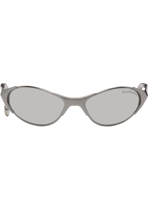 Acne Studios Silver Metal Frame Charm Sunglasses