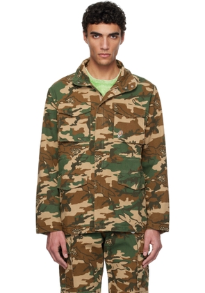 ICECREAM Khaki Running Dog Woodland Camo M65 Jacket
