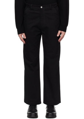 Uniform Bridge Black Canvas Carpenter Trousers