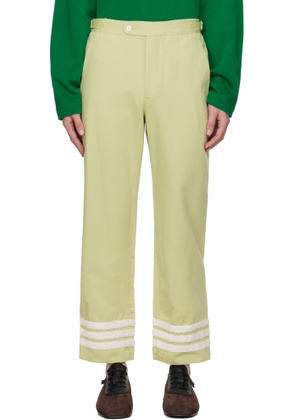 Bode Green Tri-Stripe Trousers