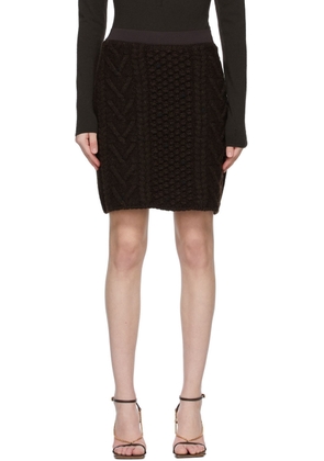 Bottega Veneta Brown Knit Wool Skirt