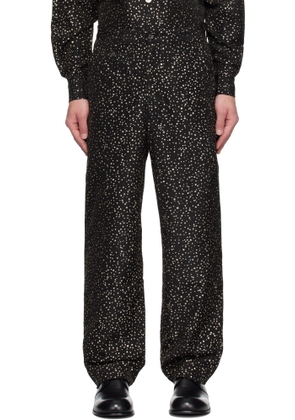 Bode Black Glitter Trousers