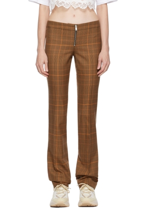 Stella McCartney Brown Exposed Zip-Fly Trousers