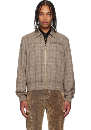 AMIRI Brown Check Blouson Jacket