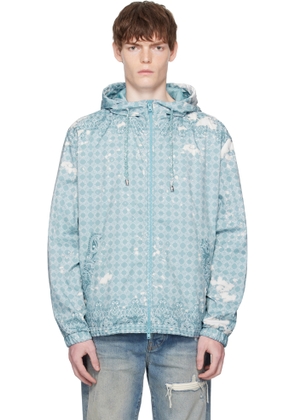 AMIRI Blue MA Quad Windbreaker Jacket