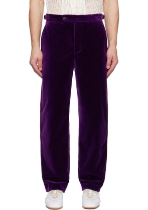 Bode Purple Showcase Suiting Trousers