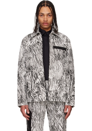 Olly Shinder White & Black Gardiner Blouson Jacket