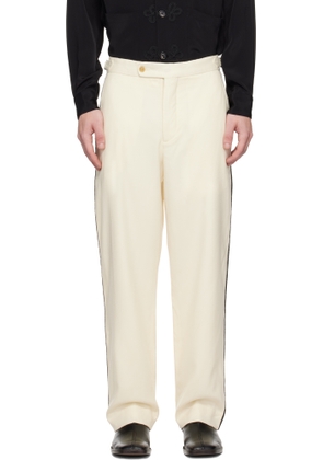 Bode Off-White Beaded Player Trousers