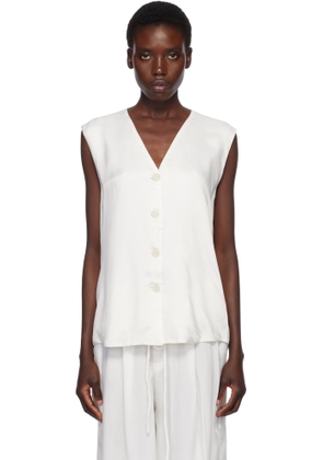 Lauren Manoogian White Sanded Vest