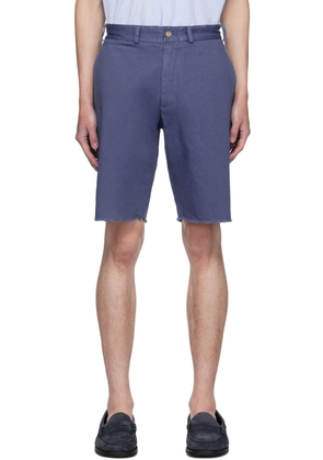 BEAMS PLUS Blue Plain Front Shorts