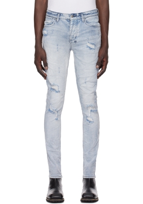 Ksubi Blue Van Winkle Trashed Dreams Jeans