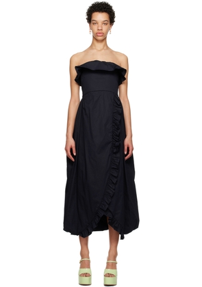 Kika Vargas SSENSE Exclusive Navy Sylvia Maxi Dress