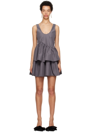 Kika Vargas SSENSE Exclusive Gray Valeria Minidress