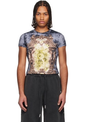 Jean Paul Gaultier Blue & Beige 'The Blue Médaillon' T-Shirt