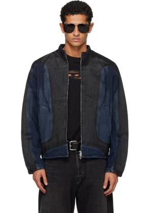 Diesel Black & Blue D-Blenk-S Denim Jacket