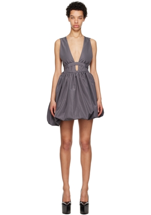 Kika Vargas SSENSE Exclusive Gray Hilma Minidress