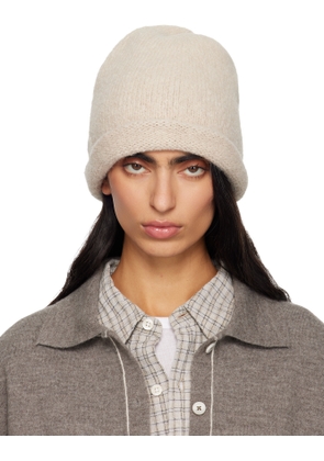 Lauren Manoogian Beige Crown Beanie