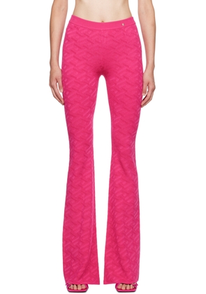 Versace Pink Jacquard Trousers