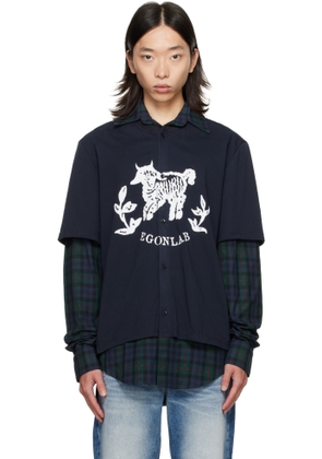 EGONlab Navy Moutono Shirt