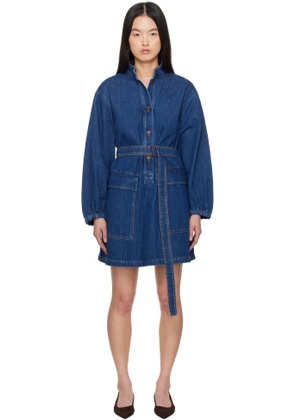 Weekend Max Mara Blue Euro Denim Minidress