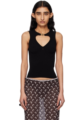Marine Serre Black Moon Jewelry Knit Open Neck Tank Top