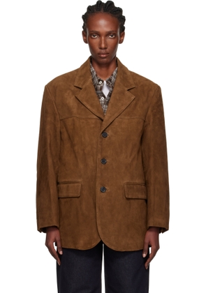 Dunst Brown Suede Tailored Half Jacket