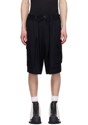 Y-3 Black Twill Shorts