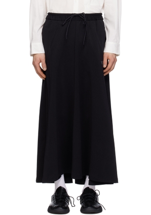 Y-3 Black 3-Stripe Track Midi Skirt