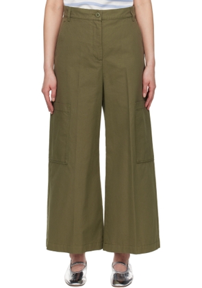 Weekend Max Mara Khaki Quiz Trousers