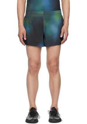 Y-3 Green Allover Print Running Shorts