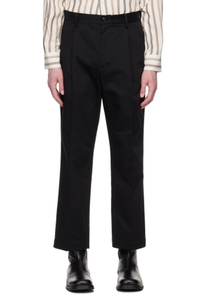 WACKO MARIA Black Double Pleated Chino Trousers