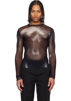 Jean Paul Gaultier Black & White 'The Silver Body Dust' Top