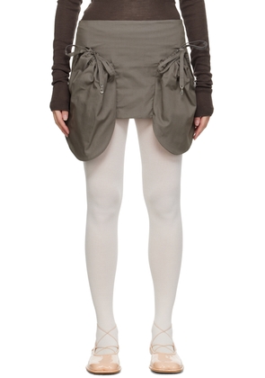 STRONGTHE Gray Pouch Miniskirt