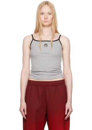 Marine Serre Gray Moon Logo Jersey Tank Top