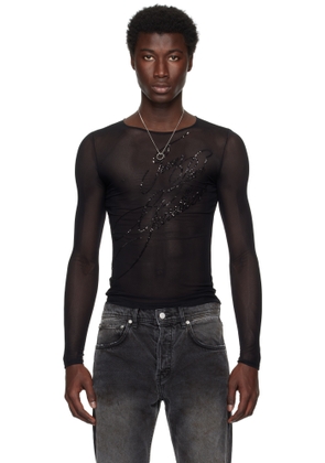 Jean Paul Gaultier Black 'The Sequin' Top