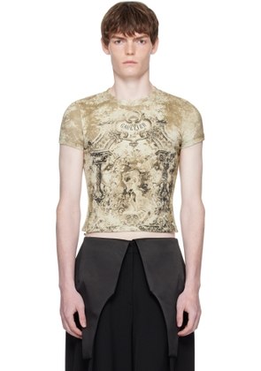 Jean Paul Gaultier Beige 'The Médaillon' T-shirt