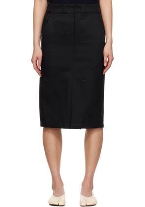 Maison Margiela Black Skater Chino Midi Skirt