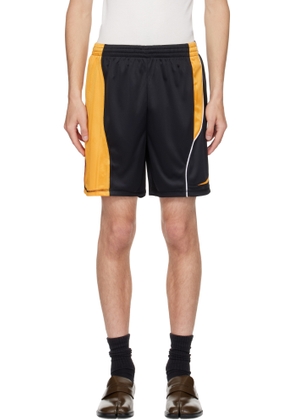 Martine Rose Black & Yellow Collage Football Shorts
