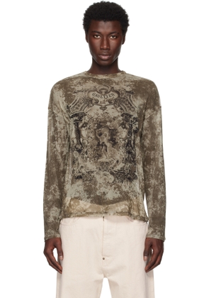 Jean Paul Gaultier Beige 'The Oversized Médallion' Top