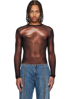 Jean Paul Gaultier Black 'The Bronze Body Dust' Top