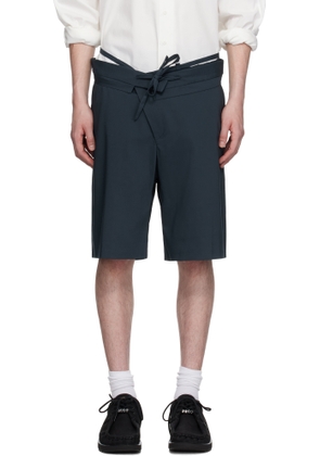 Ottolinger Navy Double Fold Suit Shorts